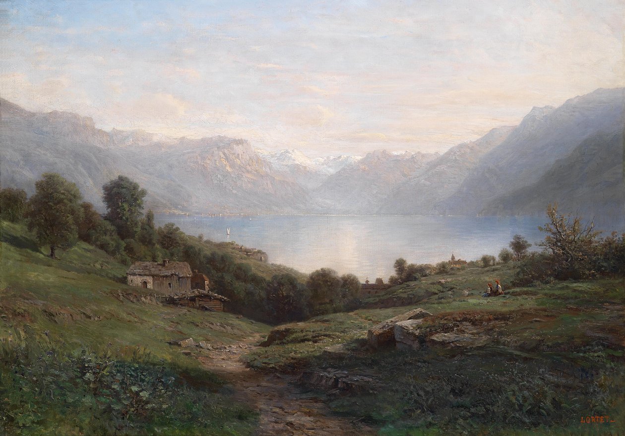 Vista del lago Thun de Leberecht Lortet
