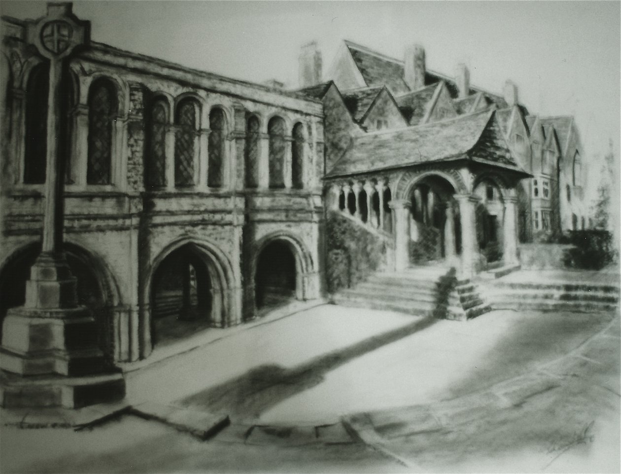Patio de la Escuela del Rey, Canterbury, 2000 de Lee Campbell