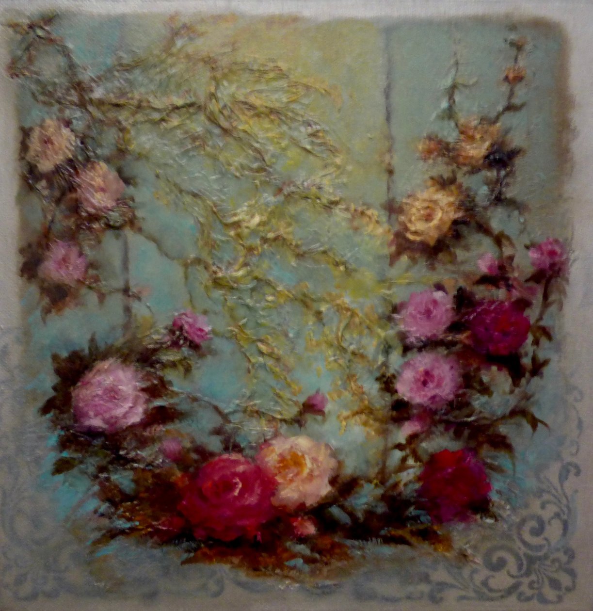 Rosas antiguas, 2024 (óleo sobre lienzo) de Lee Campbell