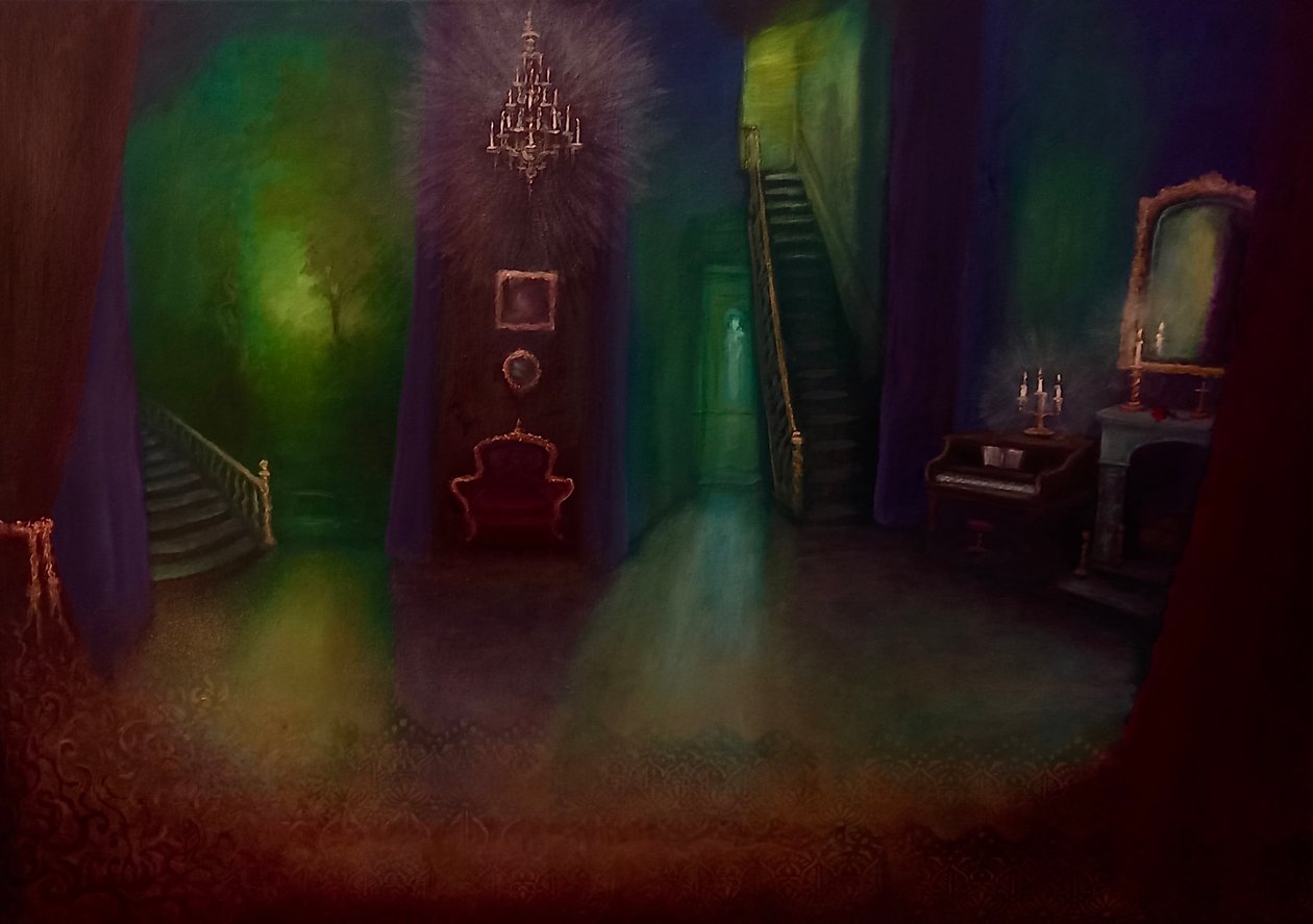 Arsenic and Old Lace, 2024 (óleo sobre lienzo) de Lee Campbell
