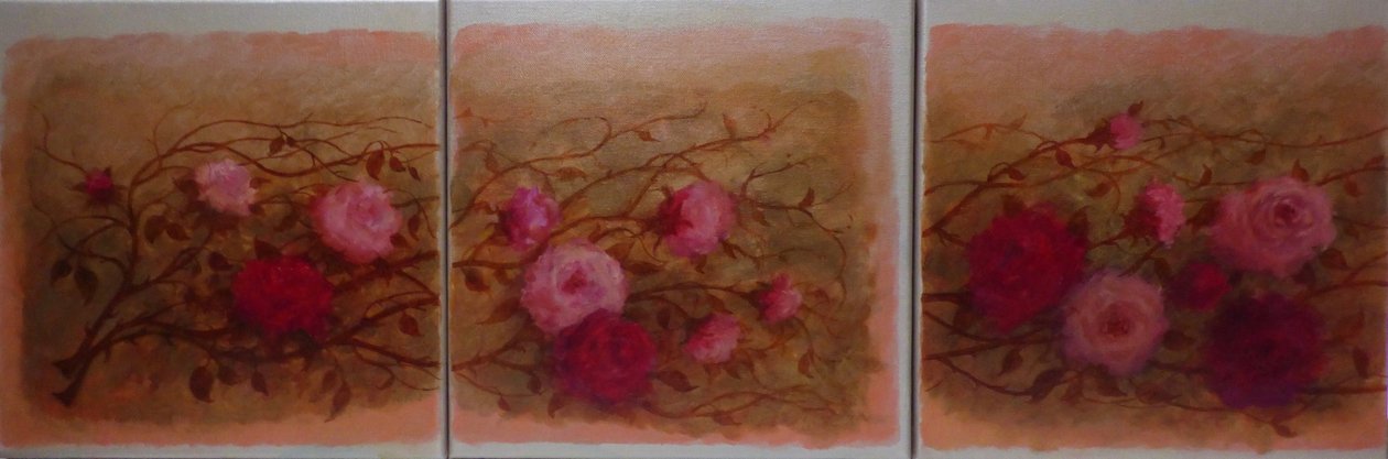 Victorian Roses, 2024 (óleo sobre lienzo) de Lee Campbell