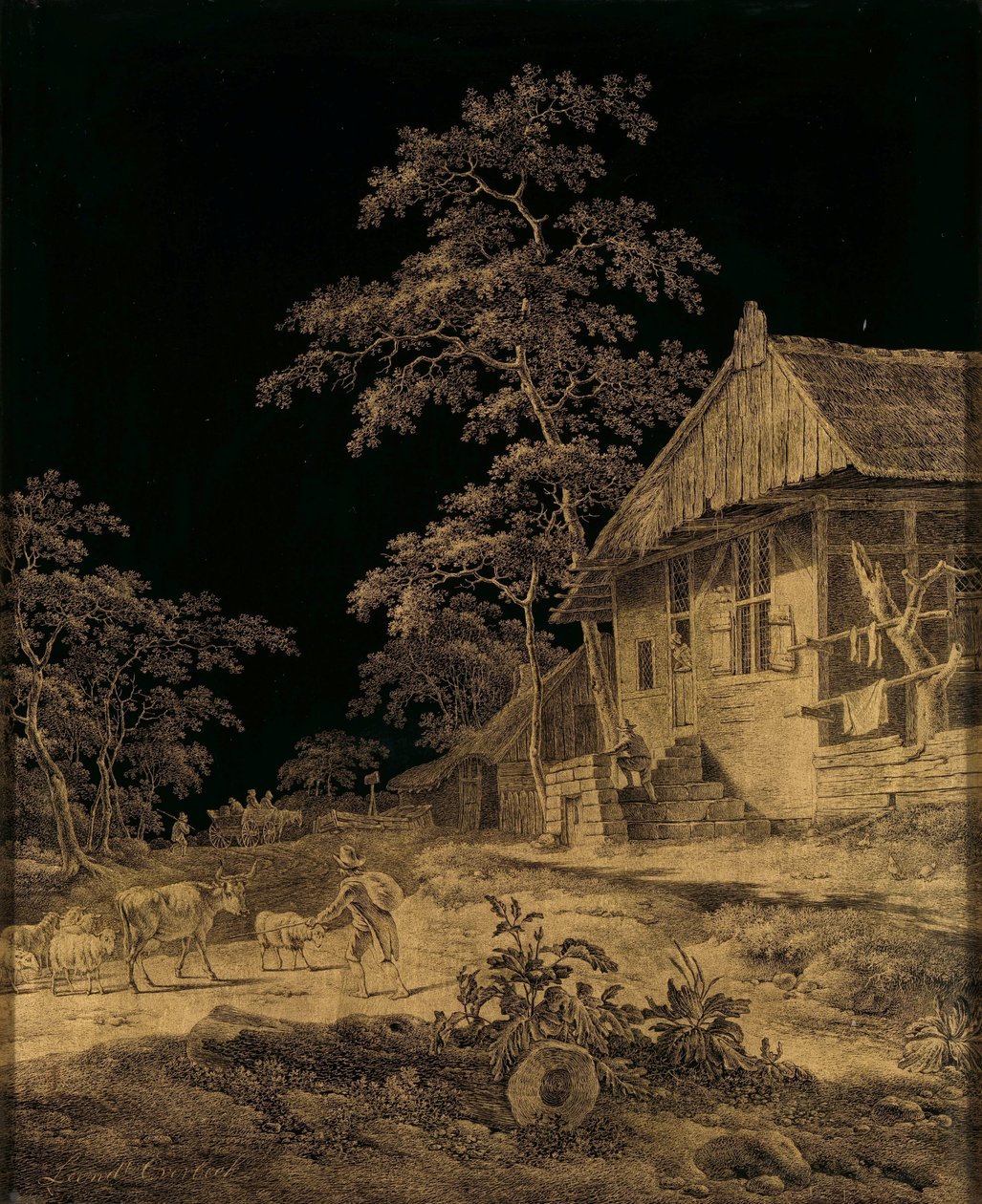 Pastor en una granja de Leendert Overbeek
