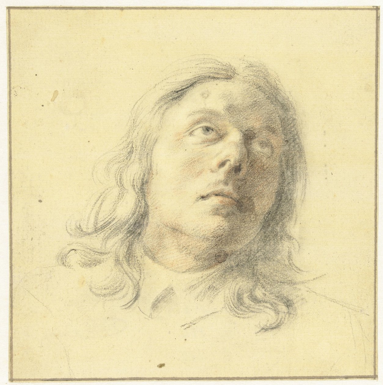 Cabeza de hombre, mirando hacia arriba de Leendert van der Cooghen