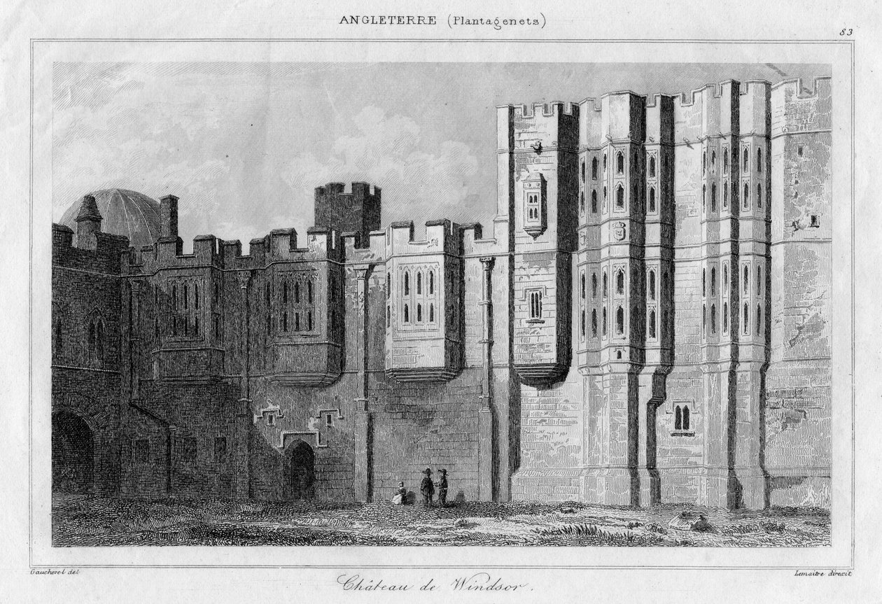 Castillo de Windsor, Berkshire, siglo XIX de Lemaitre