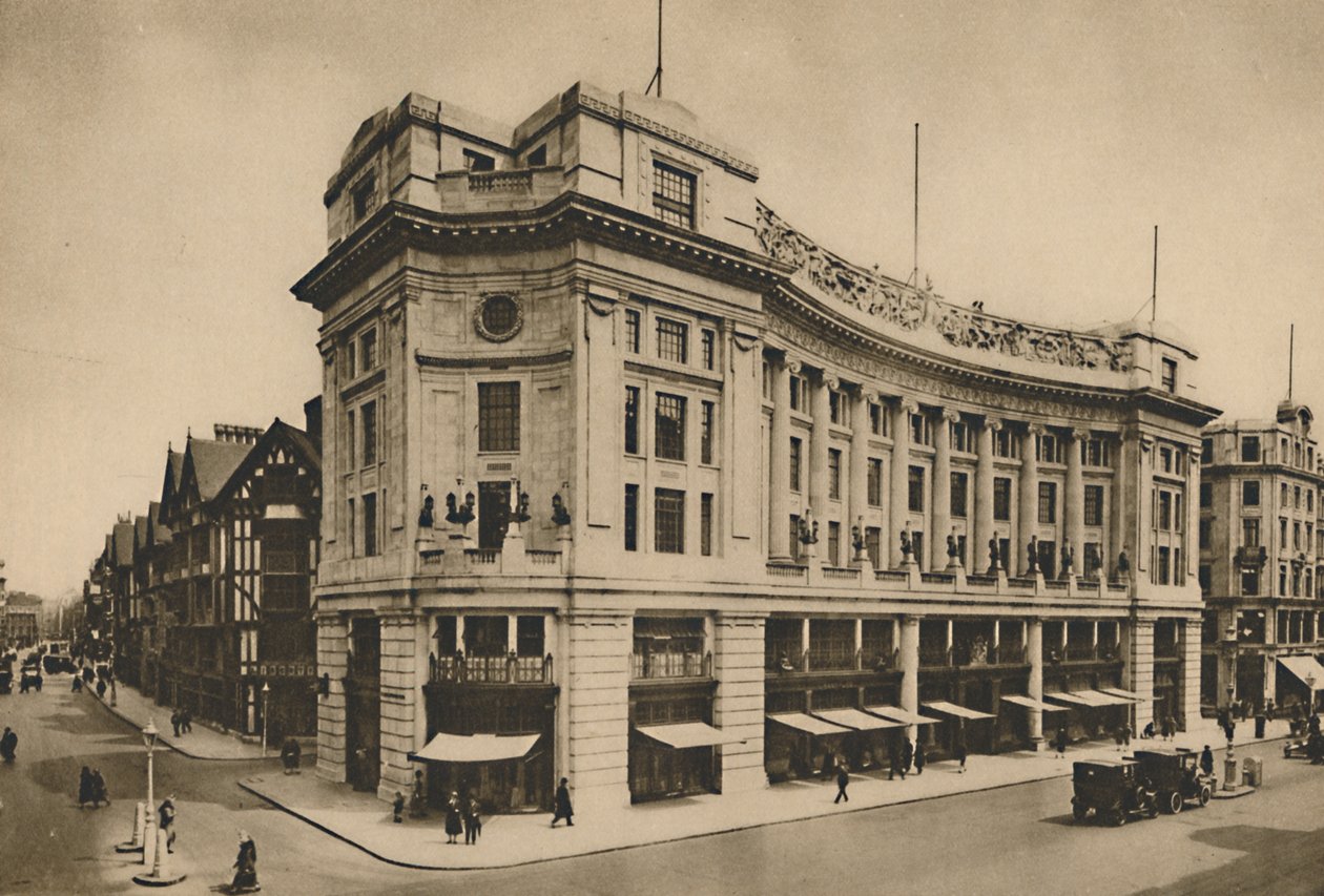 Casa de la India Oriental, fachada individualizada de Libertys en la nueva Regent Street de Lemere