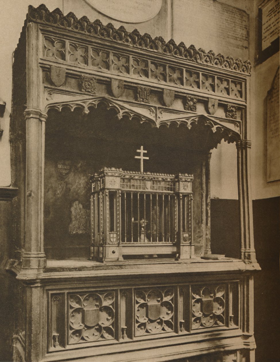 Lámpara siempre encendida de mantenimiento de Toc H en Allhallows, Barking, c. 1935 de Lemere