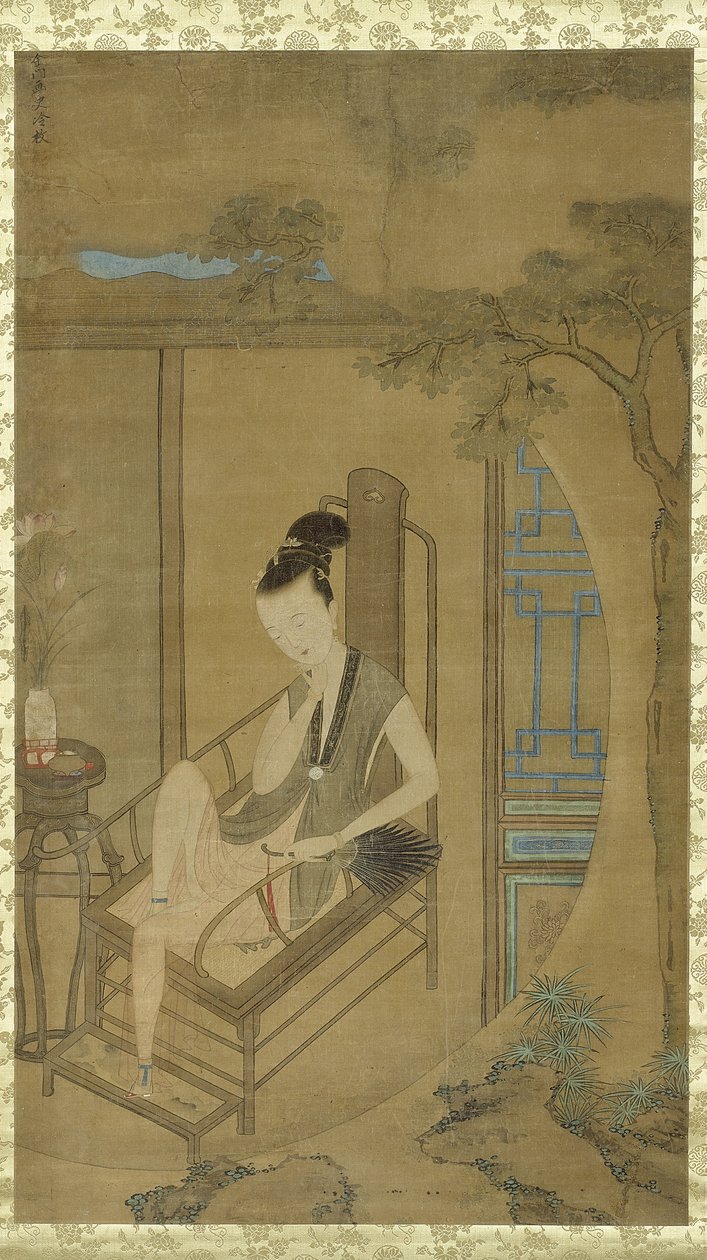Mujer fantaseando, dinastía Qing, período Kangxi, c.1700-22 de Leng Mei