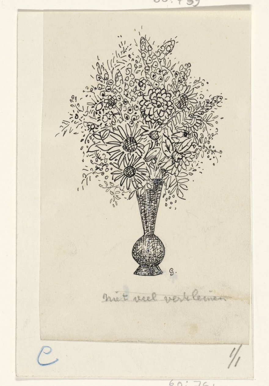 Florero de Leo Gestel (signed by artist)