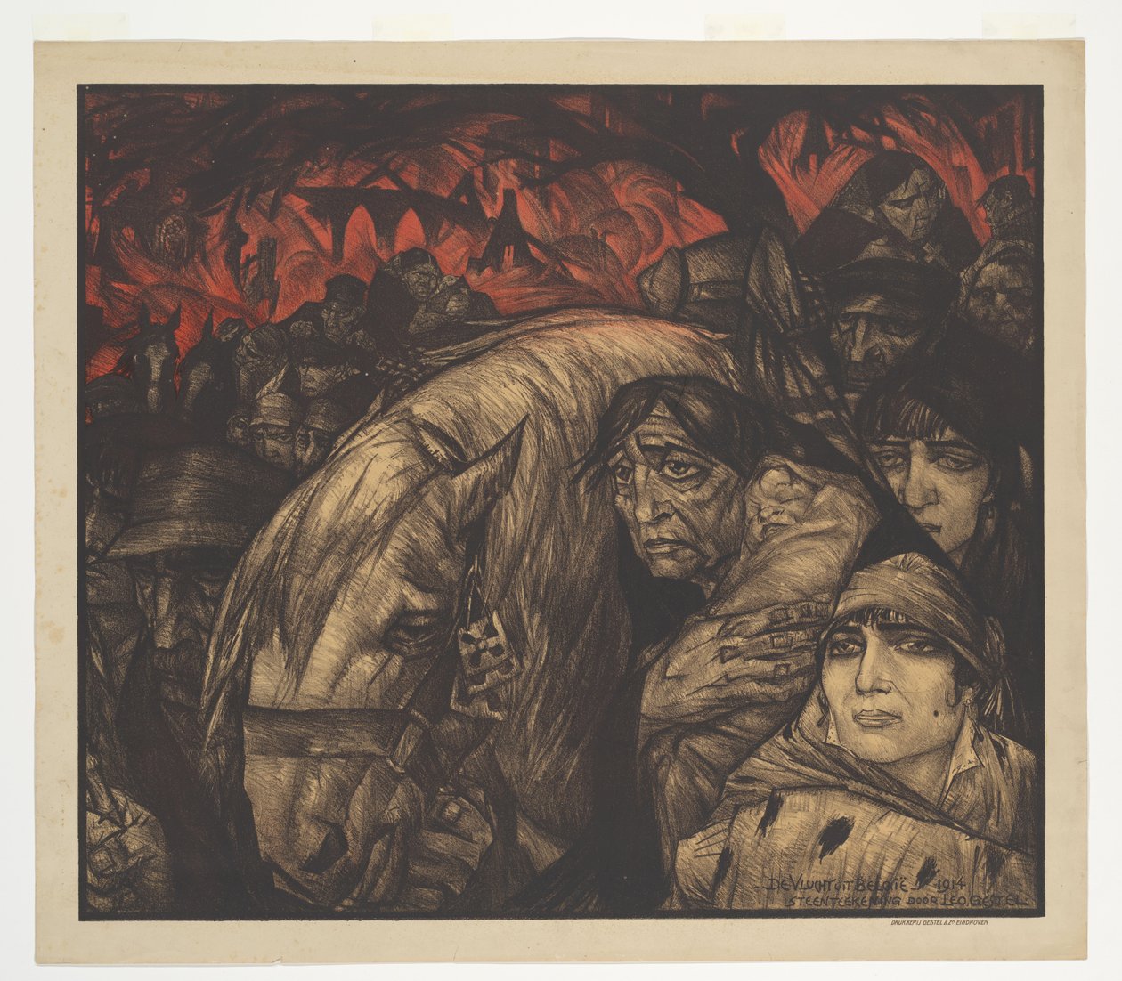 El vuelo de Bélgica (título original en el objeto) de Leo Gestel (signed by artist)