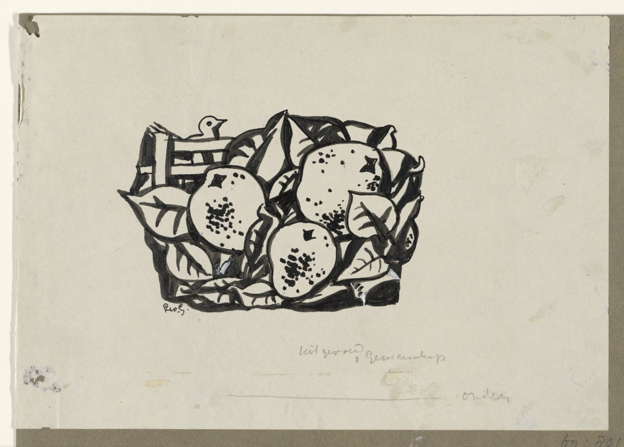 Tres peras de Leo Gestel (signed by artist)