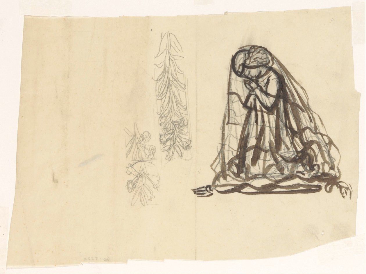 Niña que reza y adorno de Leo Gestel