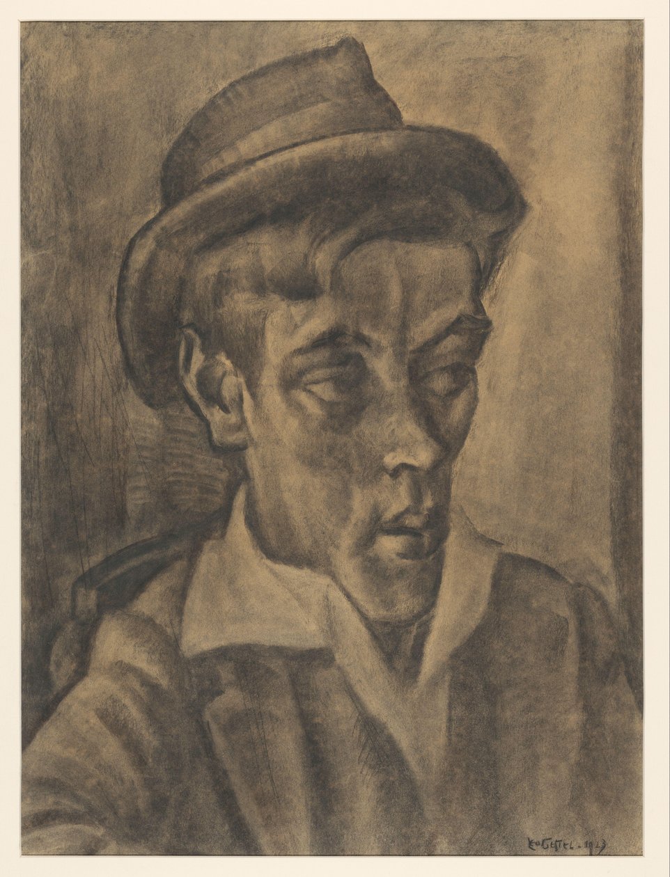 Busto de hombre con sombrero de Leo Gestel