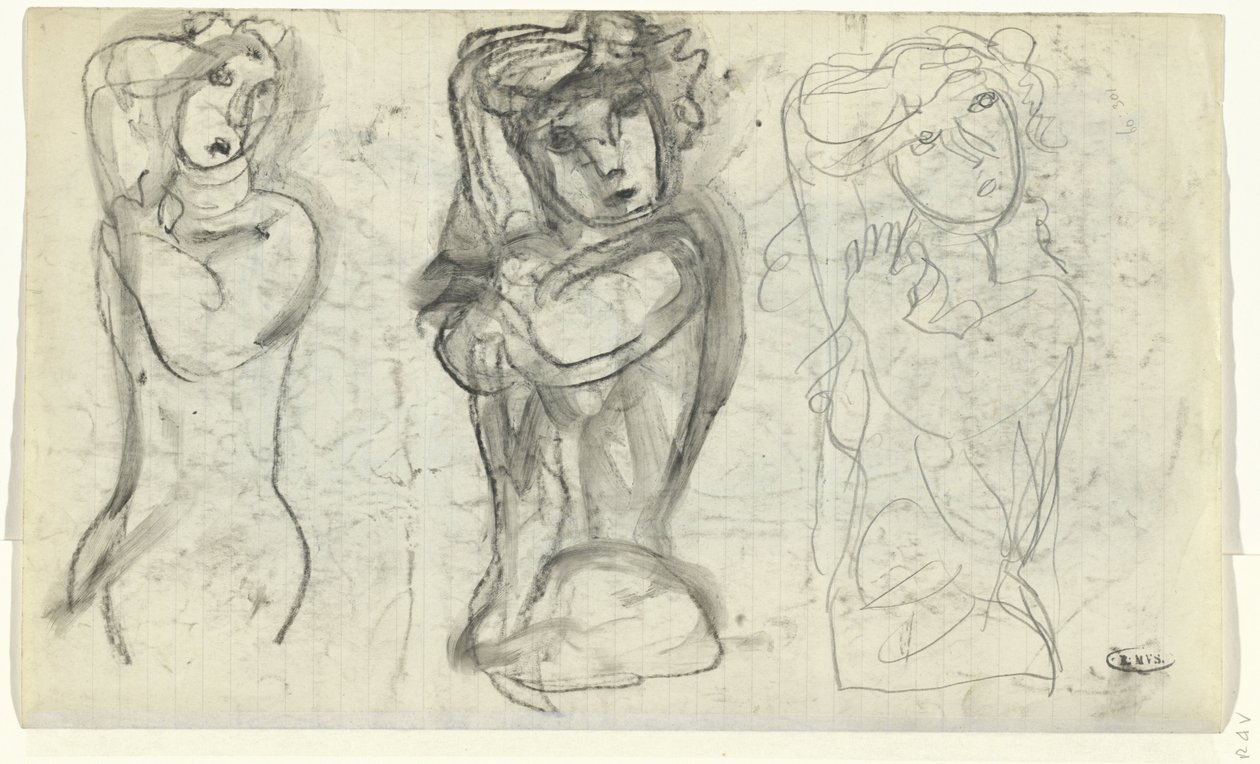 Tres mujeres desnudas de Leo Gestel