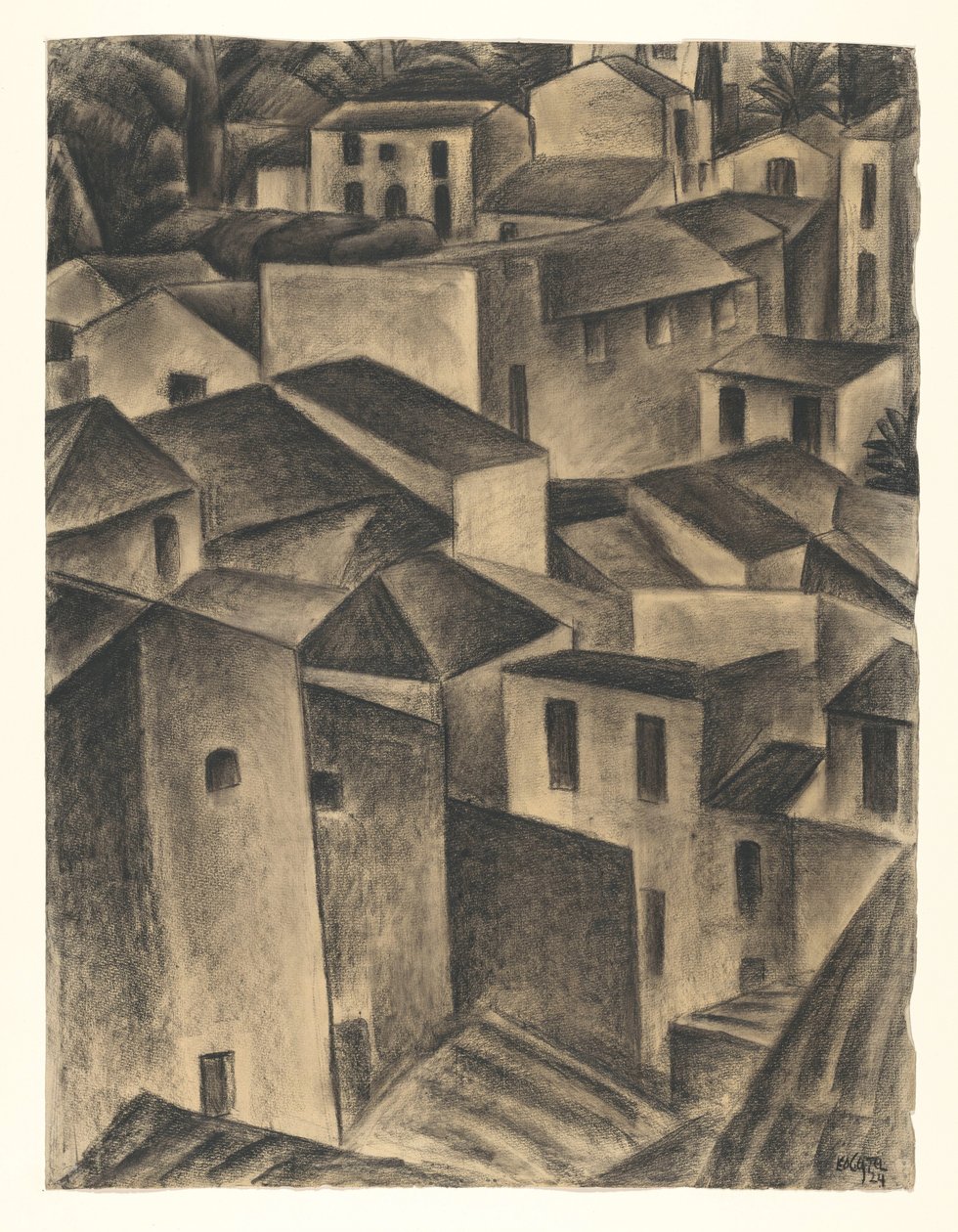 Vista en un pueblo italiano de Leo Gestel