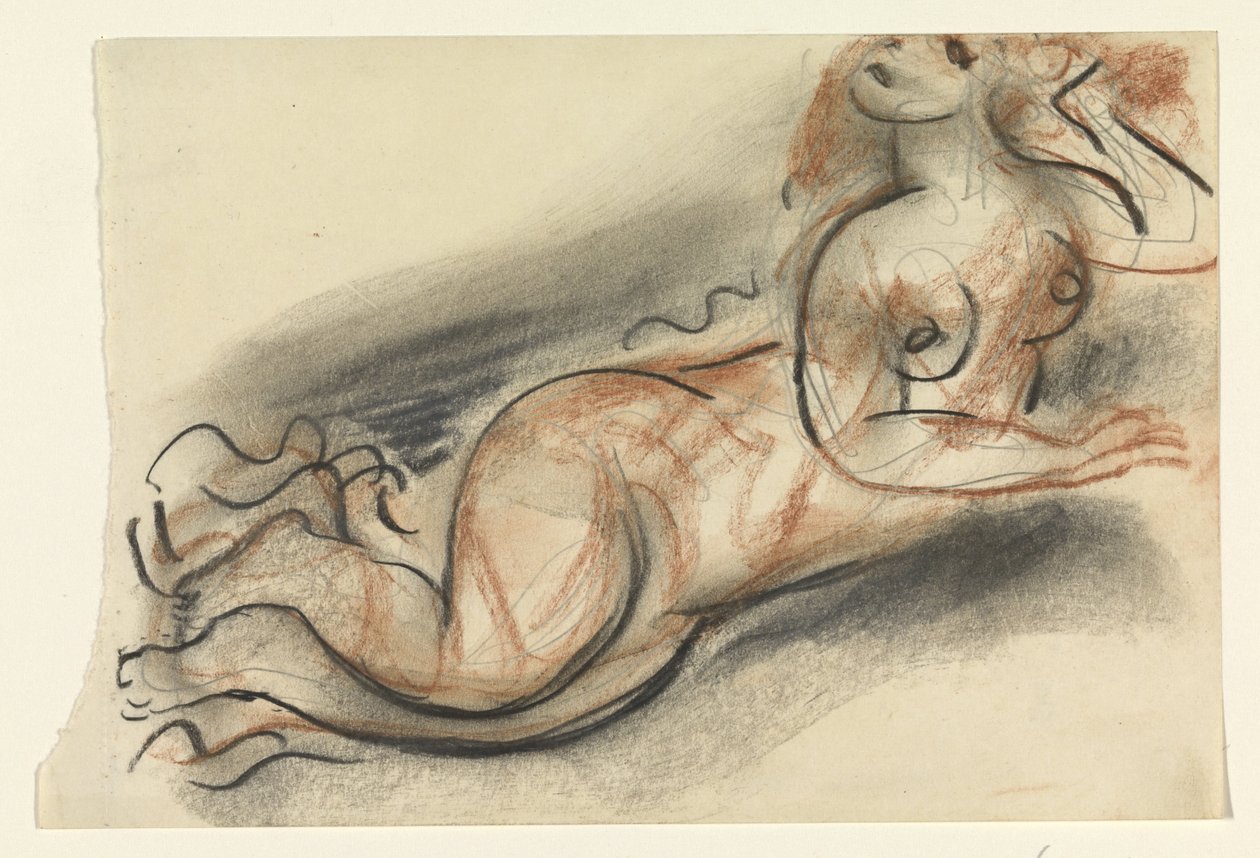Mujer desnuda recostada de Leo Gestel