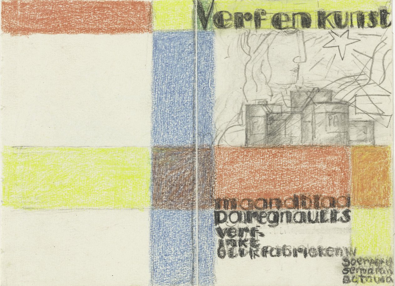 Maandblad Verf en Kunst van P.A. Regnault (Entwurf in Farbe) de Leo Gestel