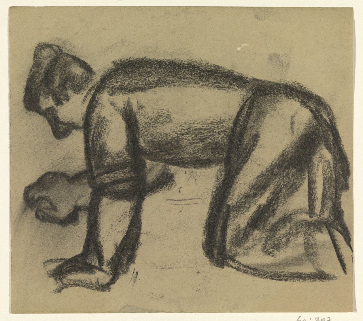 Hombre de manos y rodillas de Leo Gestel