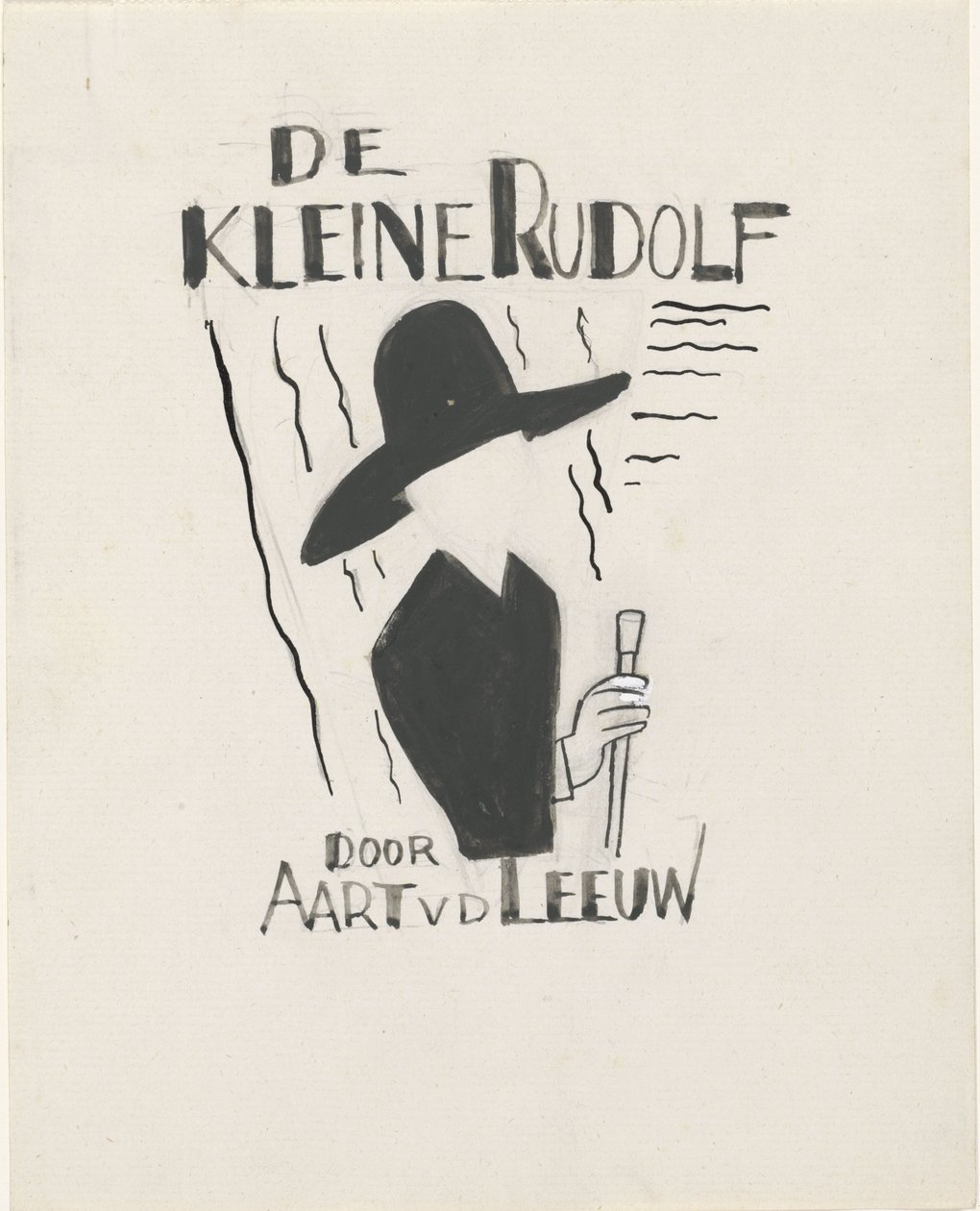 Diseño para la encuadernación de un libro para: Aart van der Leeuw, El pequeño Rudolf, 1930 de Leo Gestel