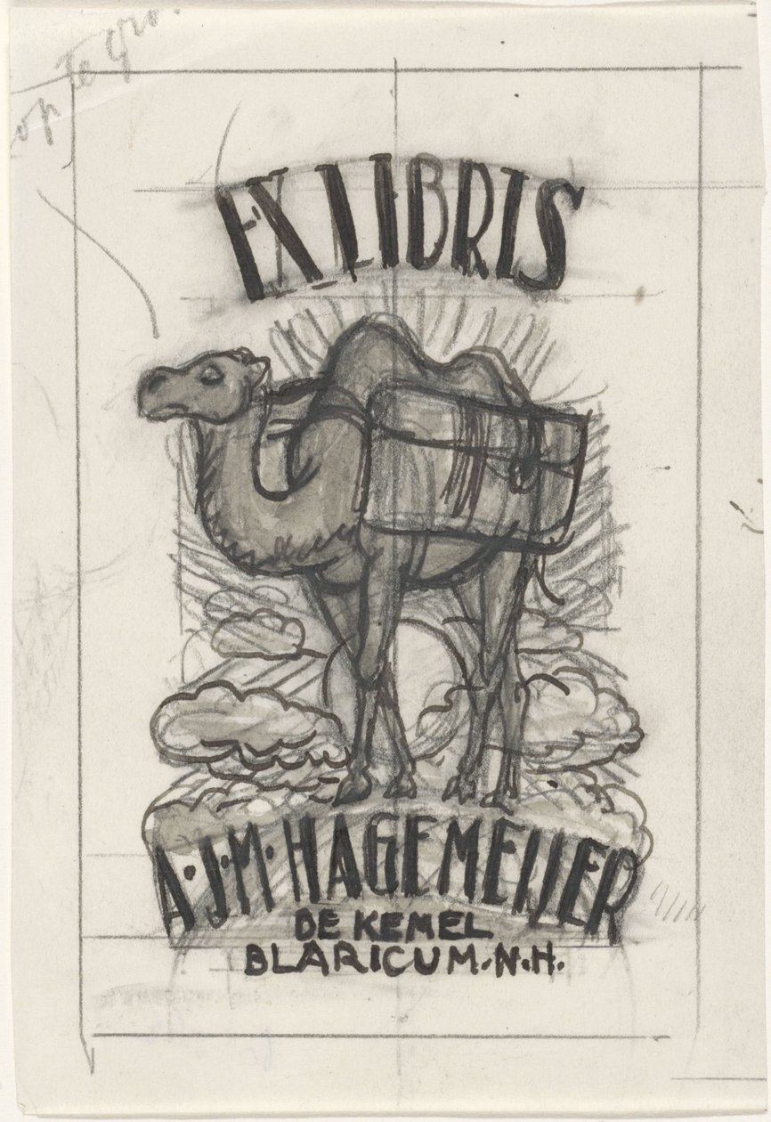 Diseño para un ex libris de Antonius Johannes Maria Hagemeijer de Leo Gestel