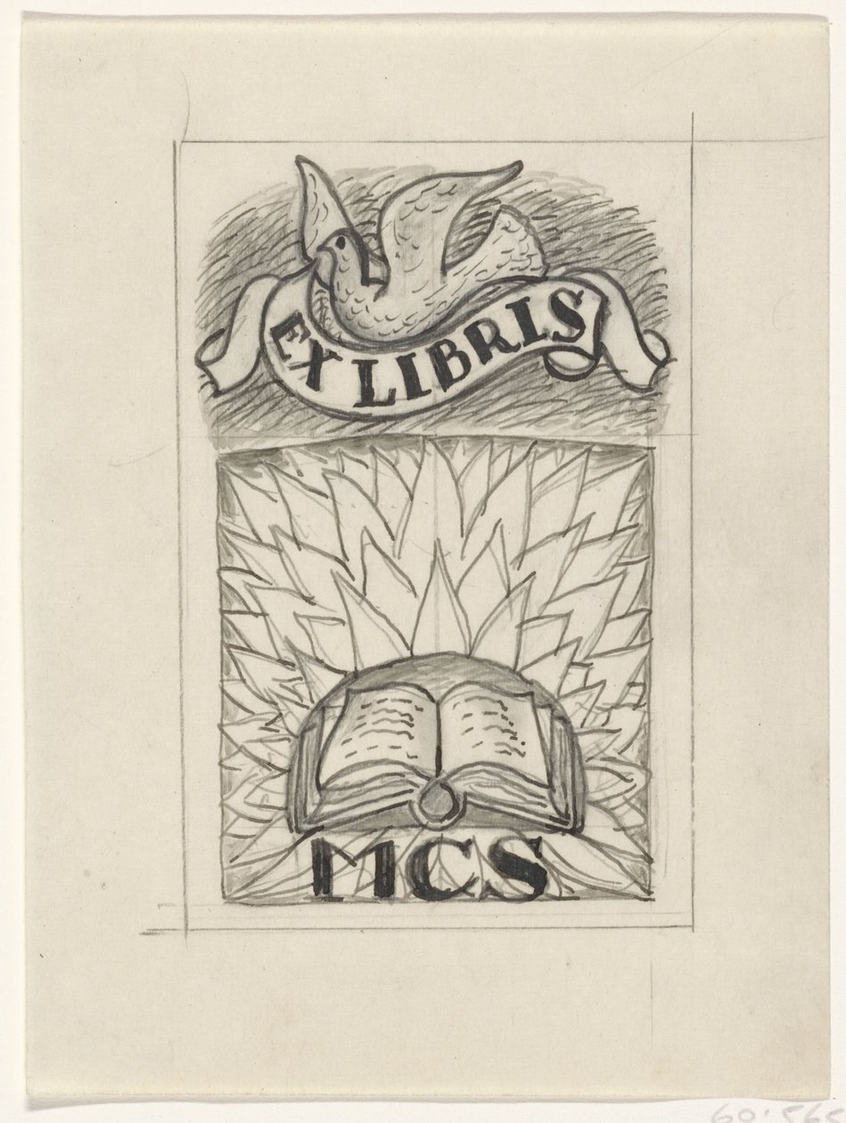 Diseño para un ex libris de MCS de Leo Gestel