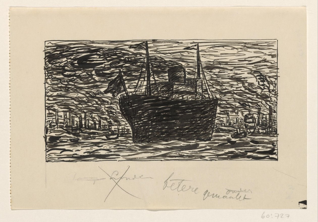 El barco llega al puerto de Londres de Leo Gestel