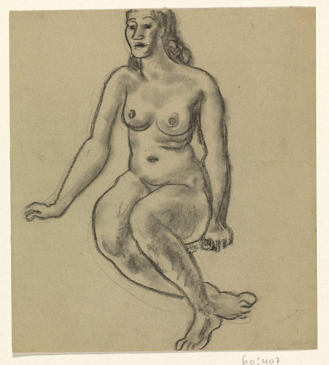 Desnudo femenino sentado de Leo Gestel