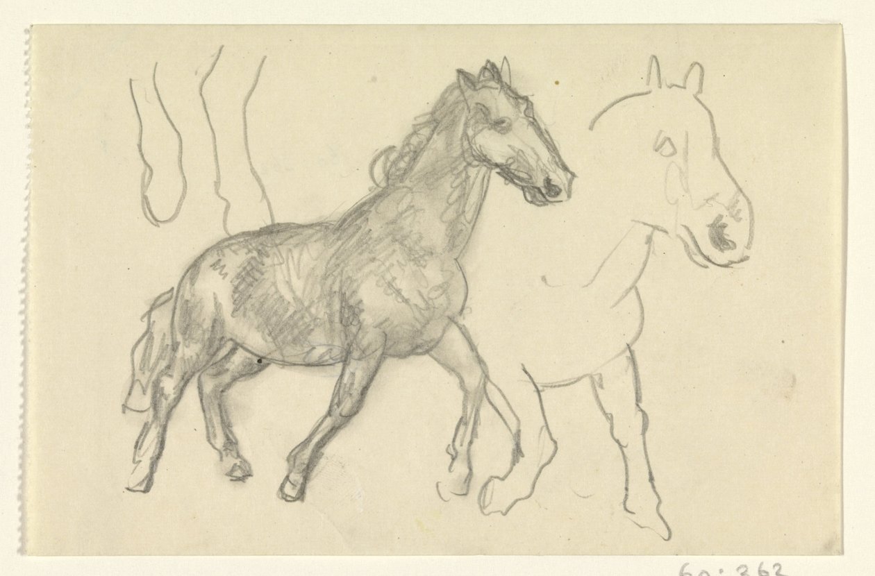 Dos caballos que corren de Leo Gestel