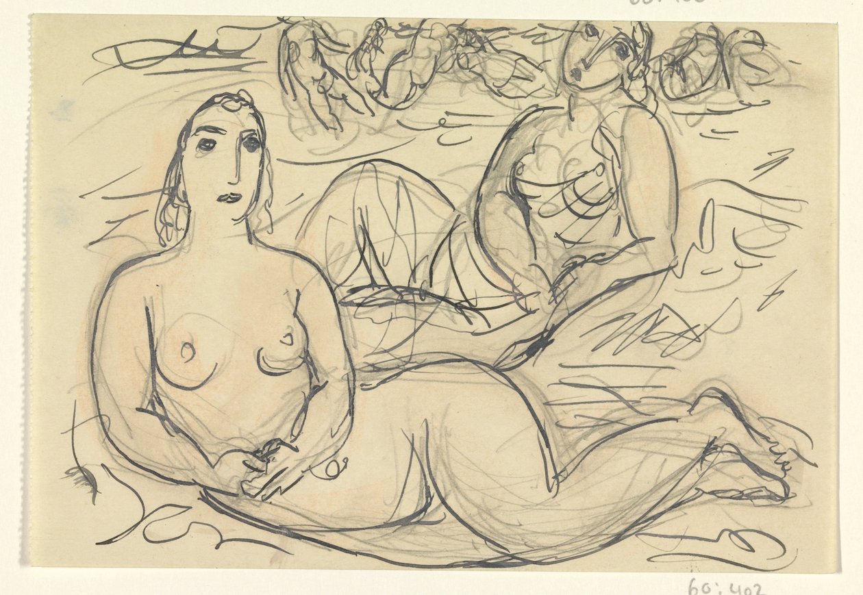 Dos mujeres desnudas en el agua de Leo Gestel