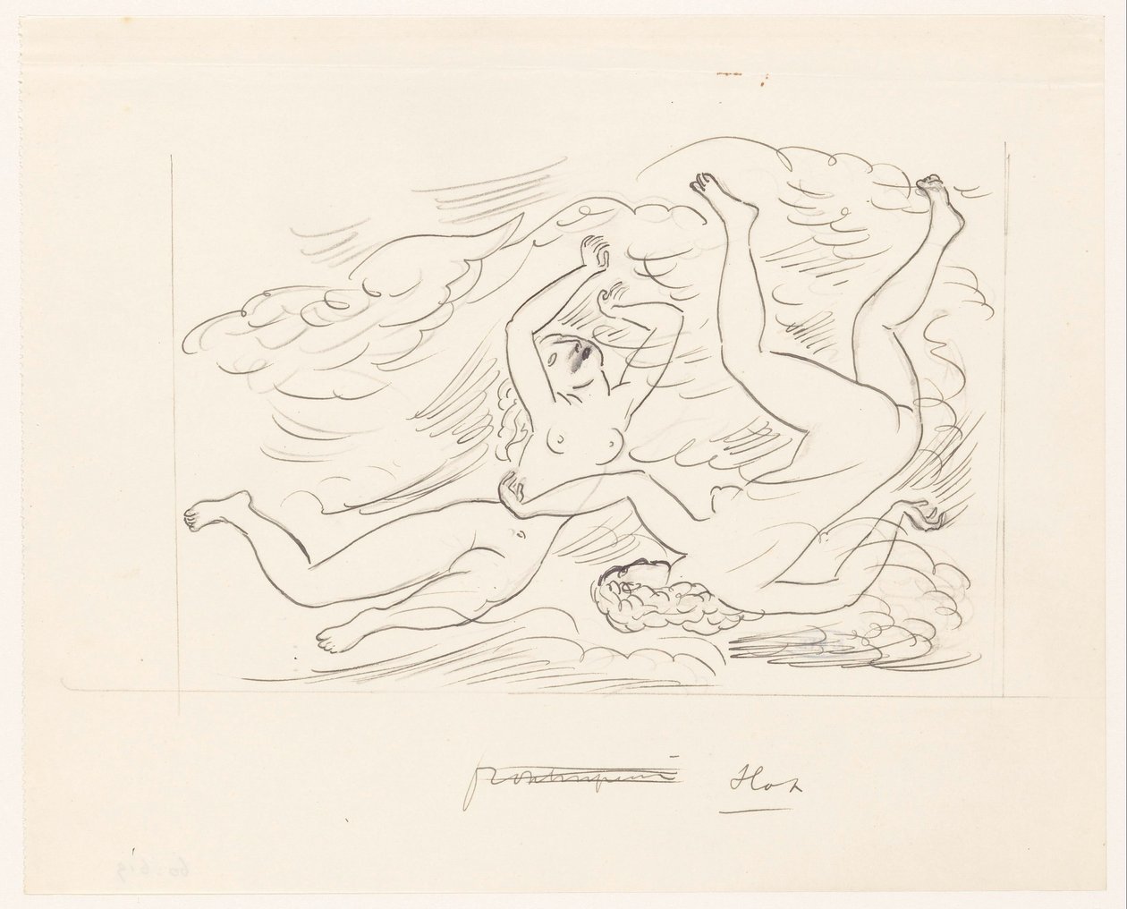 Dos mujeres desnudas, nadando de Leo Gestel