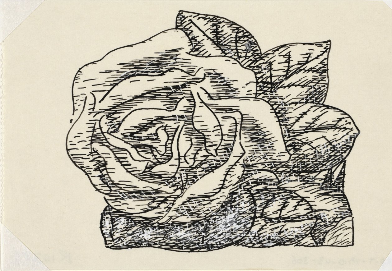 Sin título (rosa)
Viñeta para la biografía de Gestel por Porf. W. van der Pluym de Leo Gestel