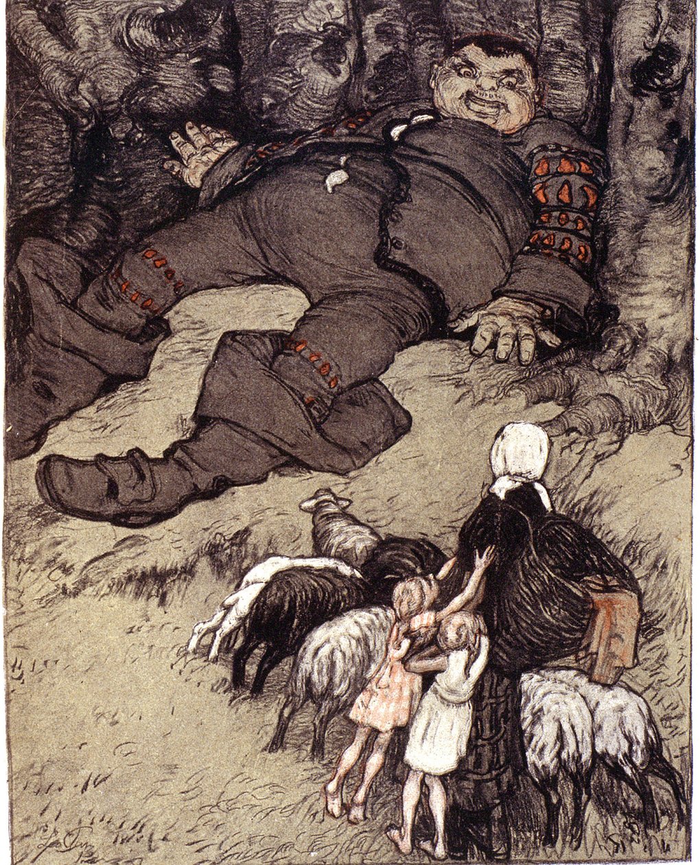 Pequeño Poulet de Perrault. Ilustración de Leo Putz de Leo Putz