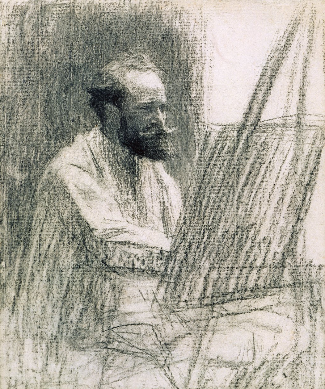 Retrato de Edouard Manet (1832-83) en su caballete de Leon Augustin Lhermitte