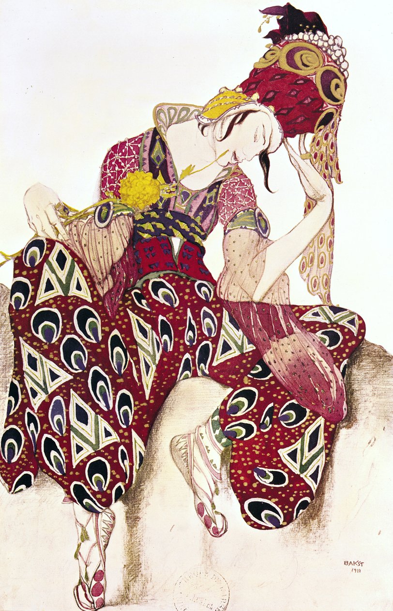 Diseño de vestuario para Nijinsky en el ballet 