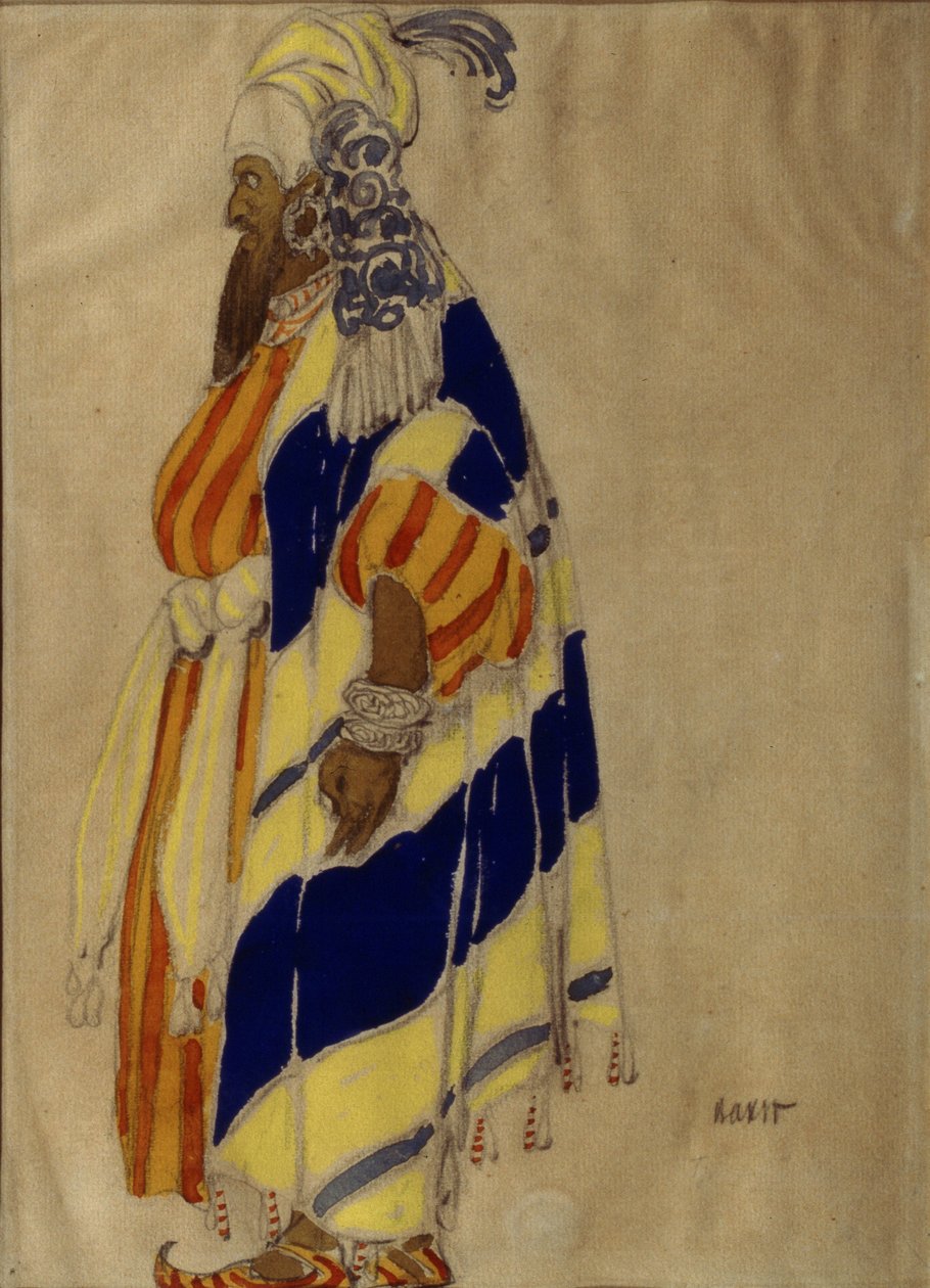 Diseño de vestuario para el ballet Islamey de Mily Balakirev de Leon Bakst
