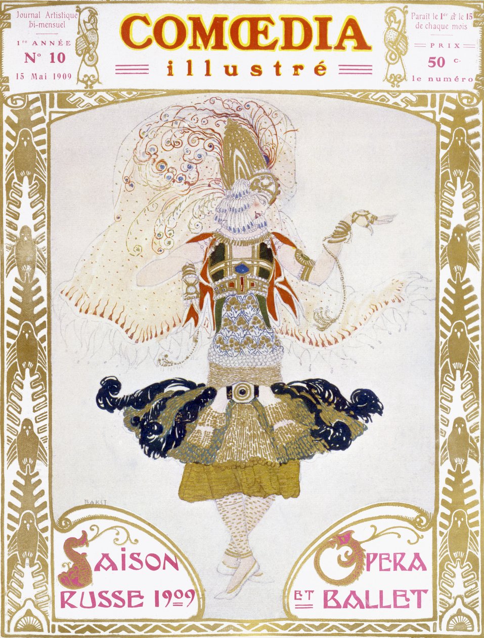 Portada de Comoedia, 1909 de Leon Bakst
