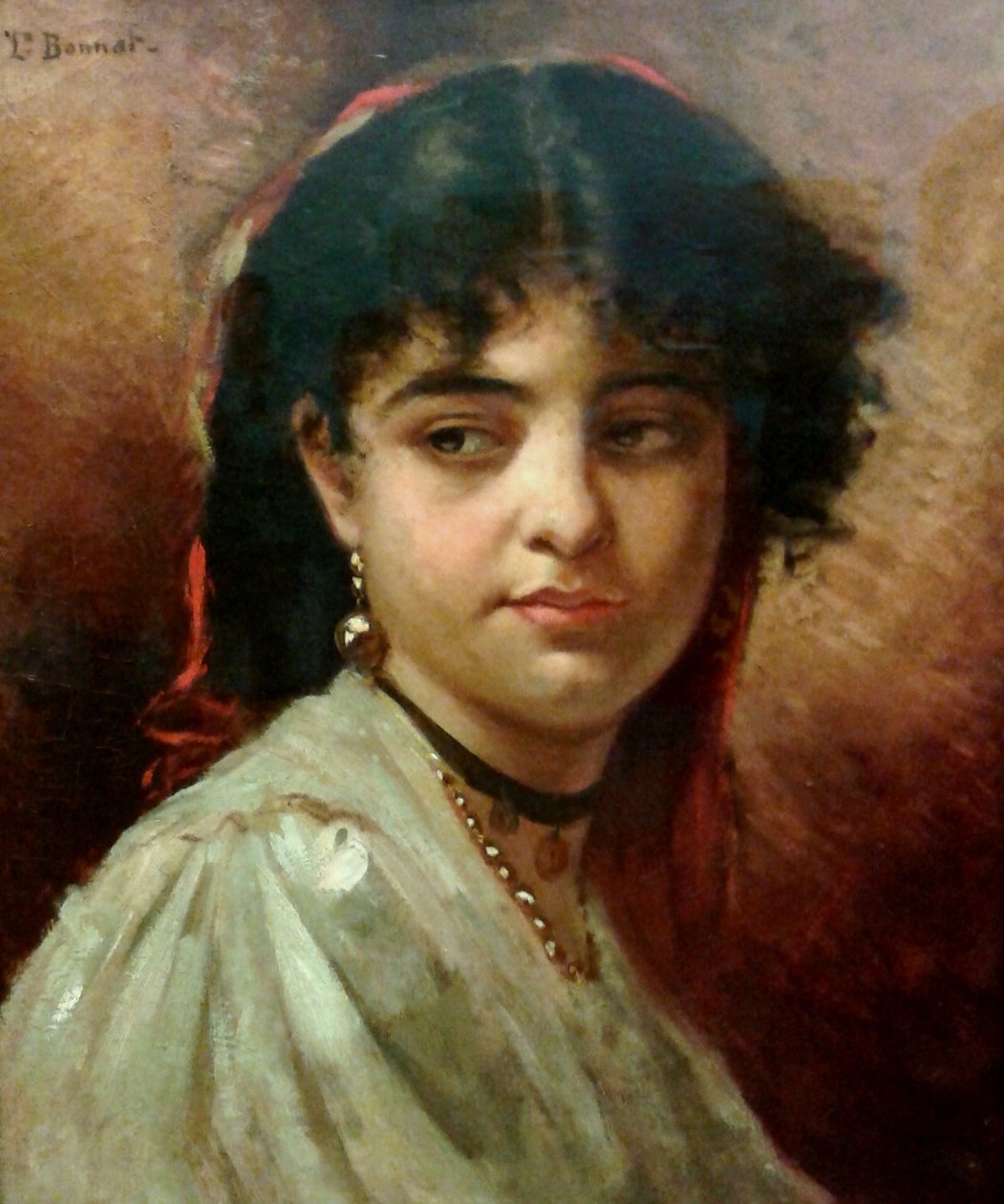 Cabeza de mujer de Leon Joseph Florentin Bonnat