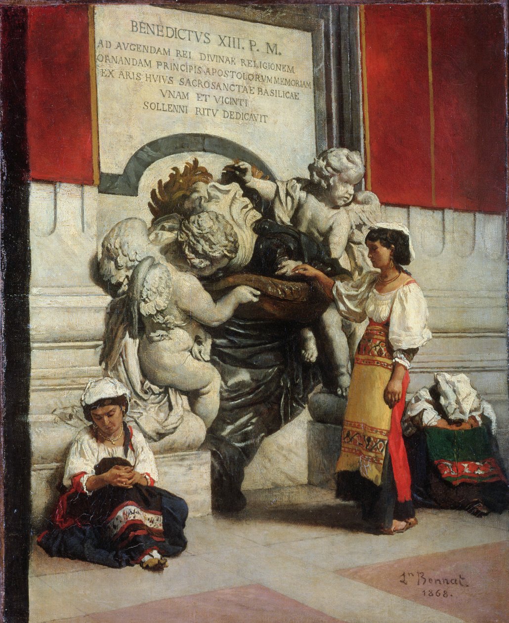 Fuente junto a la Catedral de San Pedro en Roma, 1868 de Leon Joseph Florentin Bonnat