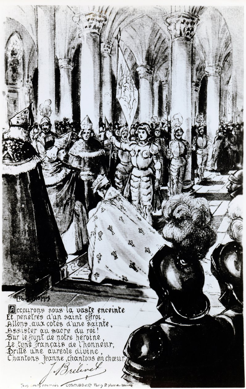 La coronación de Carlos VII en Reims, c.1910 de Leon Pousthomis