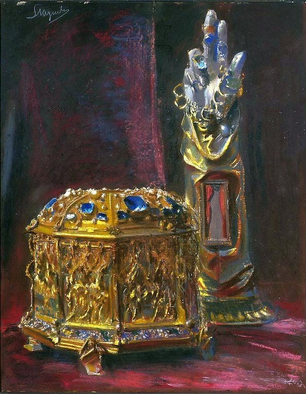 Relicarios para la cabeza y la mano de San Estanislao de Leon Wyczokowski
