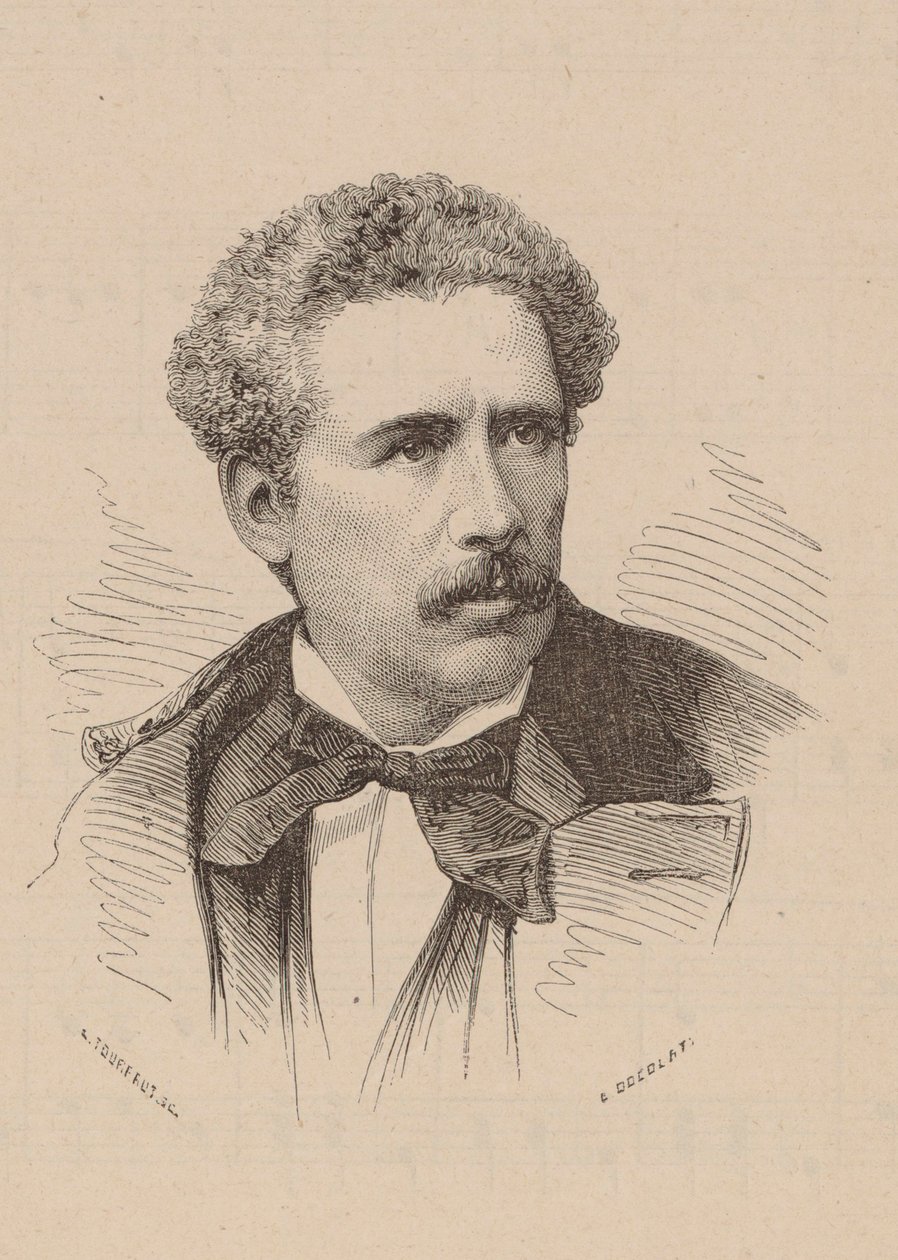 Retrato del compositor Olivier Métra 1830-1889 de Leon Alexandre Tourfaut
