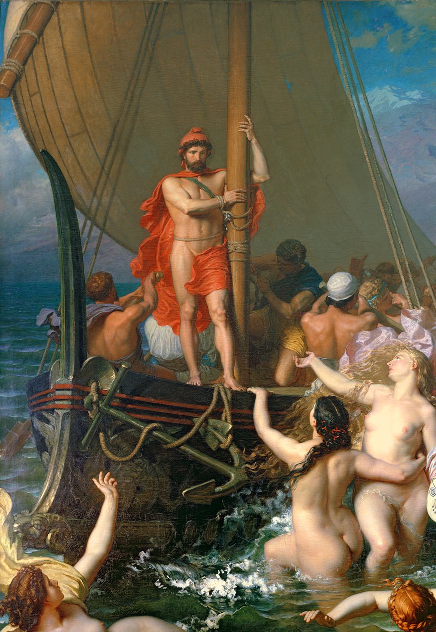 Ulises y las sirenas (detalle) de Leon Auguste Adolphe Belly