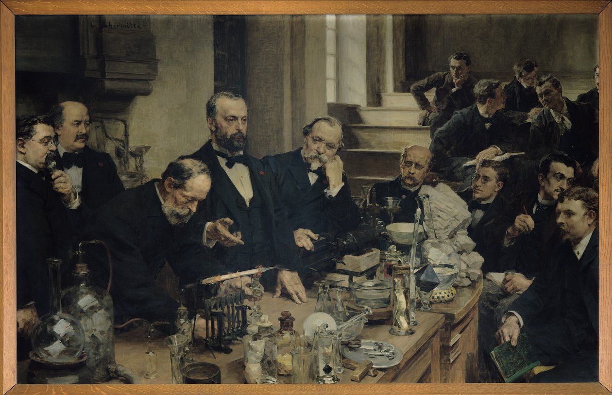 Henri Sainte-Claire Deville (1818-81) dando una conferencia, 1890 de Leon Augustin Lhermitte