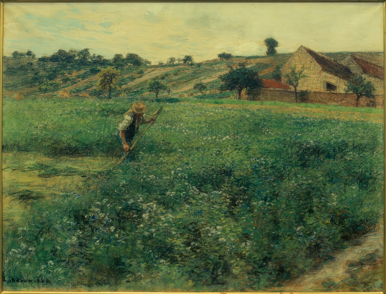 Segador en el campo de alfalfa de Leon Augustin Lhermitte