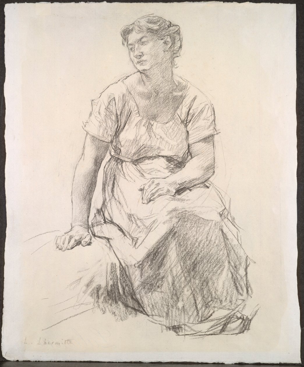 Campesina sentada, c. 1885 de Leon Augustin Lhermitte