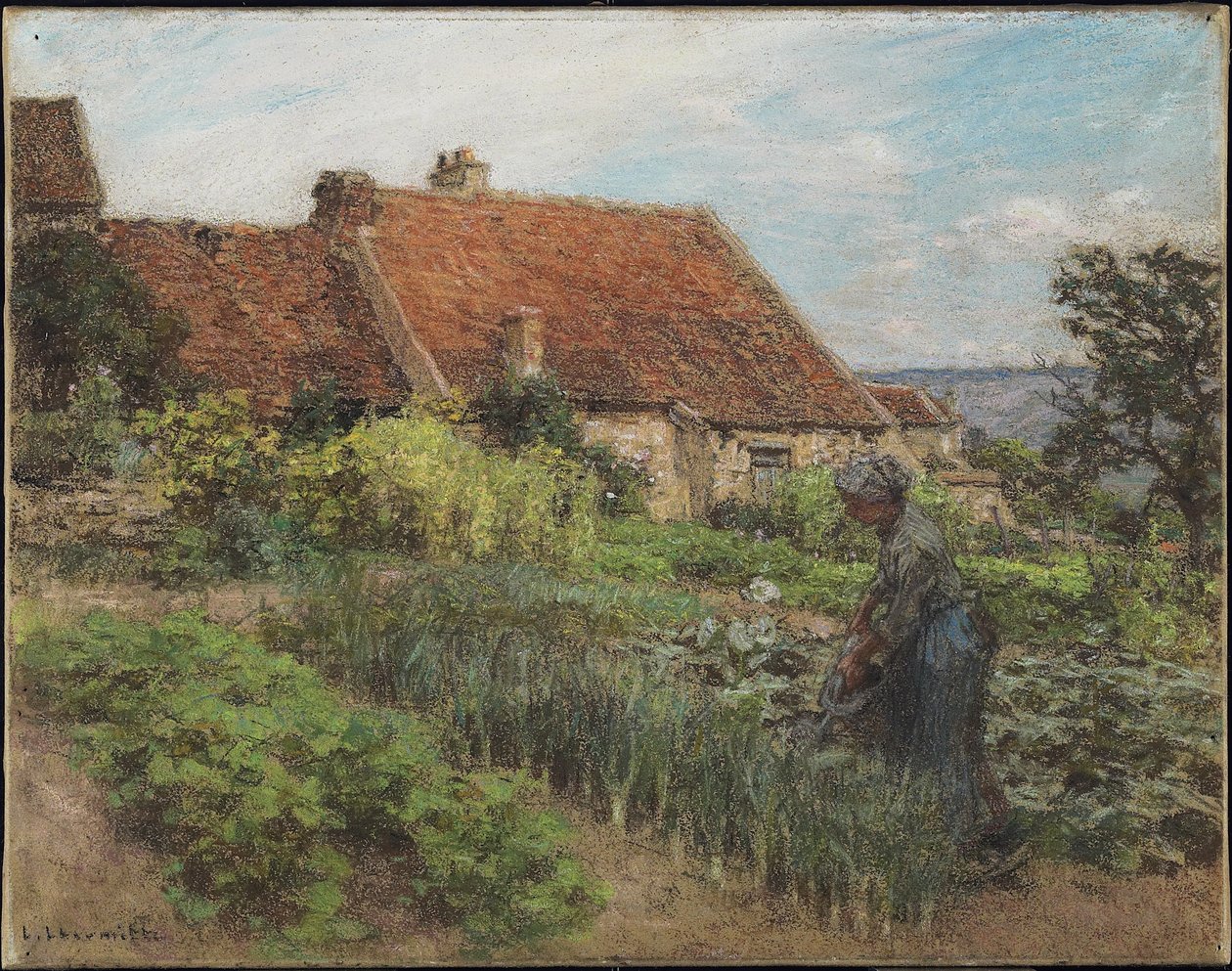 Regando el jardín, 1900 de Leon Augustin Lhermitte