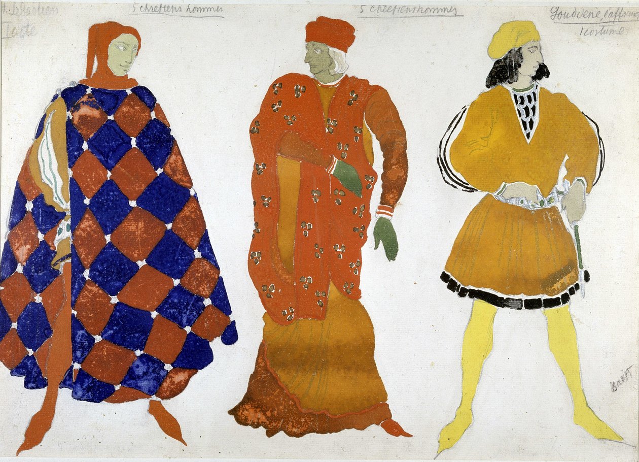 Traje de Bakst para "El Mártir de San Sebastián" de Leon Bakst