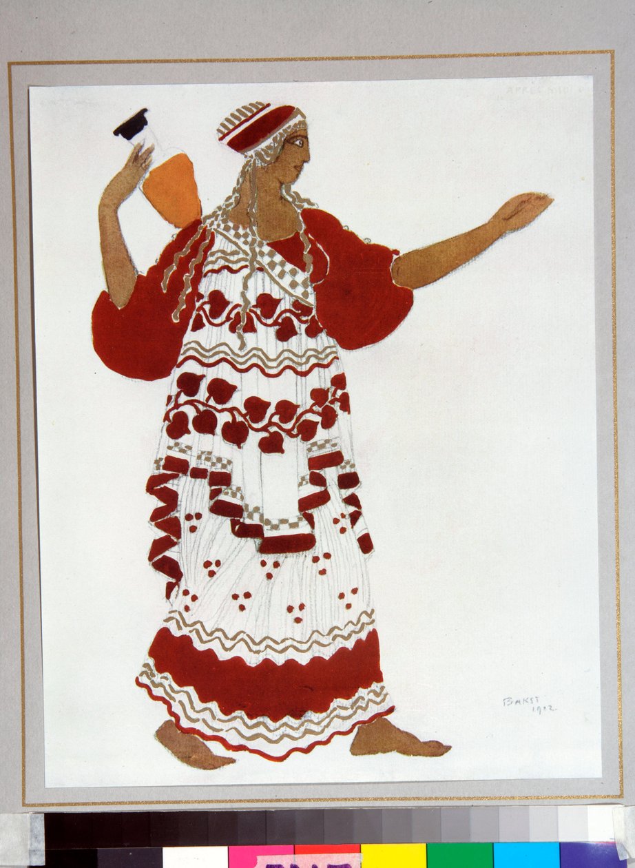 Ballets russes: ""Nymph"" Traje diseñado por Leon Bakst (1866-1924) para el ballet ""L