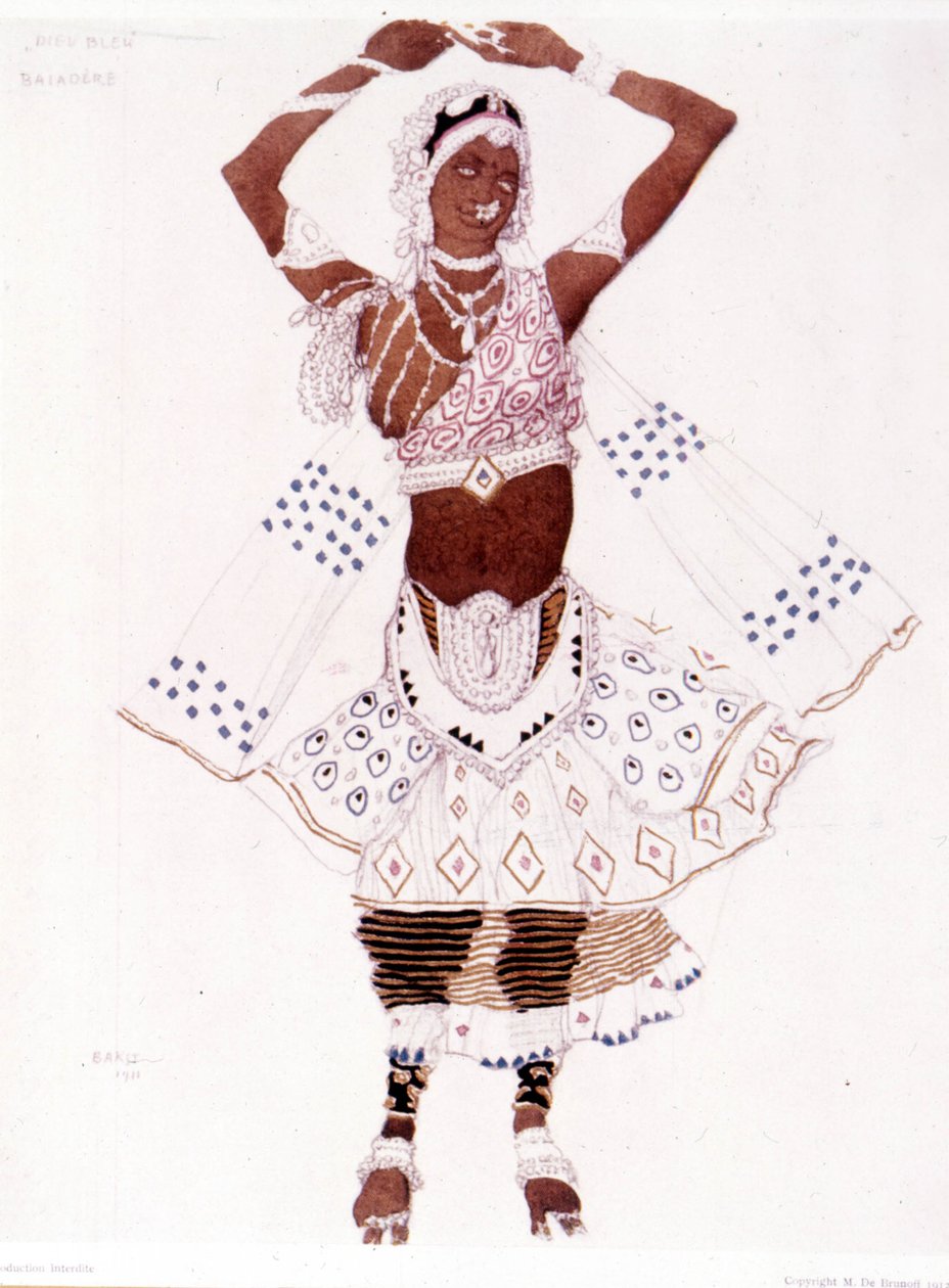 Traje de Bayadera creado por Léon Bakst para “El Dios Azul” de Reynaldo Hahn (1875 - 1947) de Leon Bakst