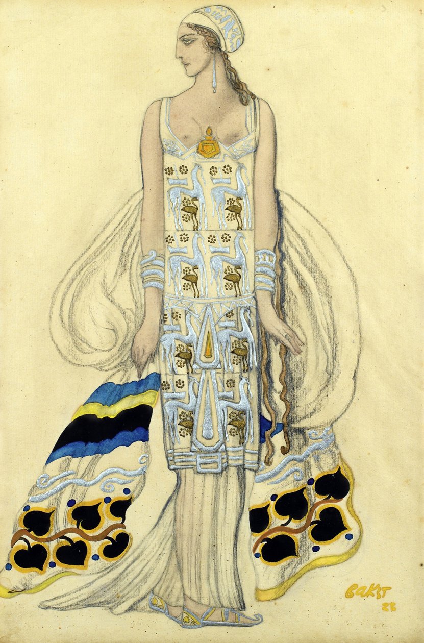 Diseño de vestuario para Ida Rubinstein en la obra 