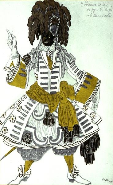 Diseño de vestuario para Porphyrophores, de La Bella Durmiente de Leon Bakst